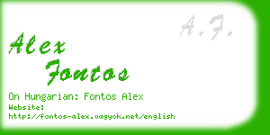 alex fontos business card